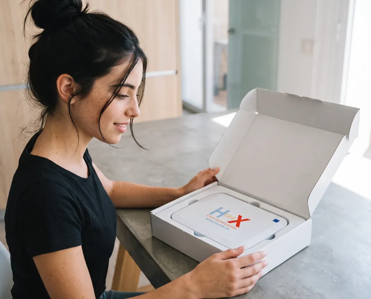 Técnico HUMIX diagnosticando humedad en vivienda de Almería